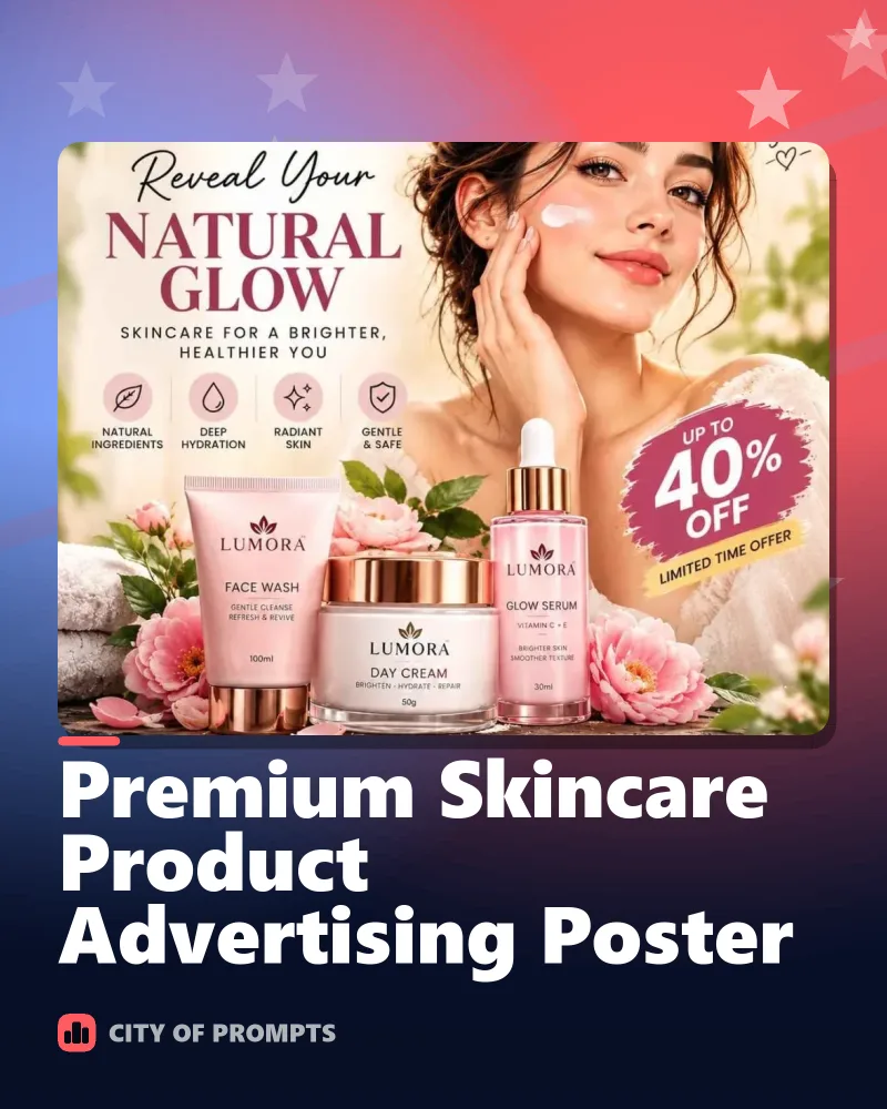 Cover image for 💄 Premium Skincare Product Advertising Poster
