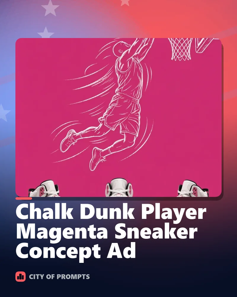 Cover image for Chalk Dunk Player Magenta Sneaker Concept Ad