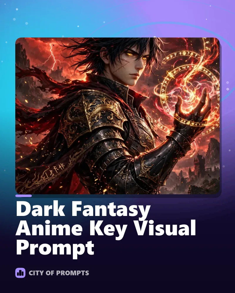 Cover image for Dark Fantasy Anime Key Visual Prompt