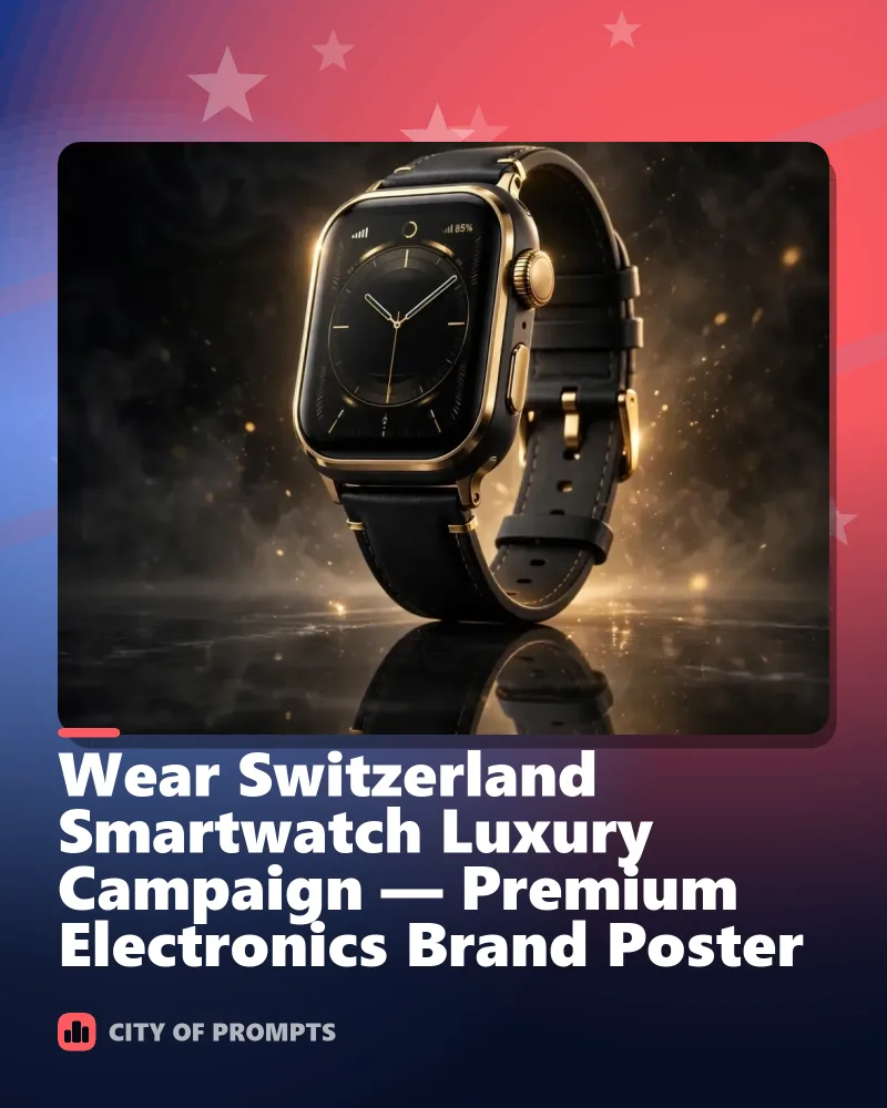 Cover image for Wear Switzerland Smartwatch Luxury Campaign — Premium Electronics Brand Poster