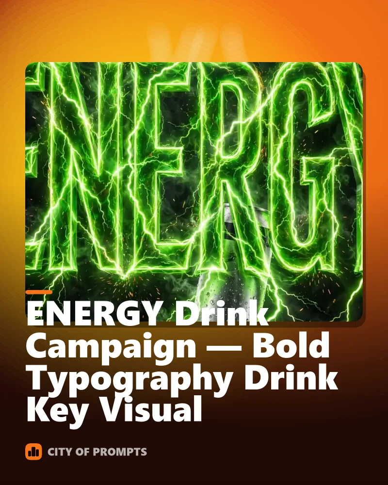 Cover image for ENERGY Drink Campaign — Bold Typography Drink Key Visual