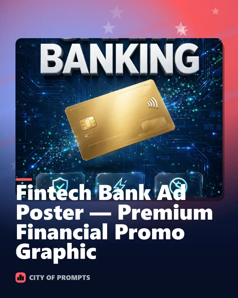 Cover image for Fintech Bank Ad Poster — Premium Financial Promo Graphic