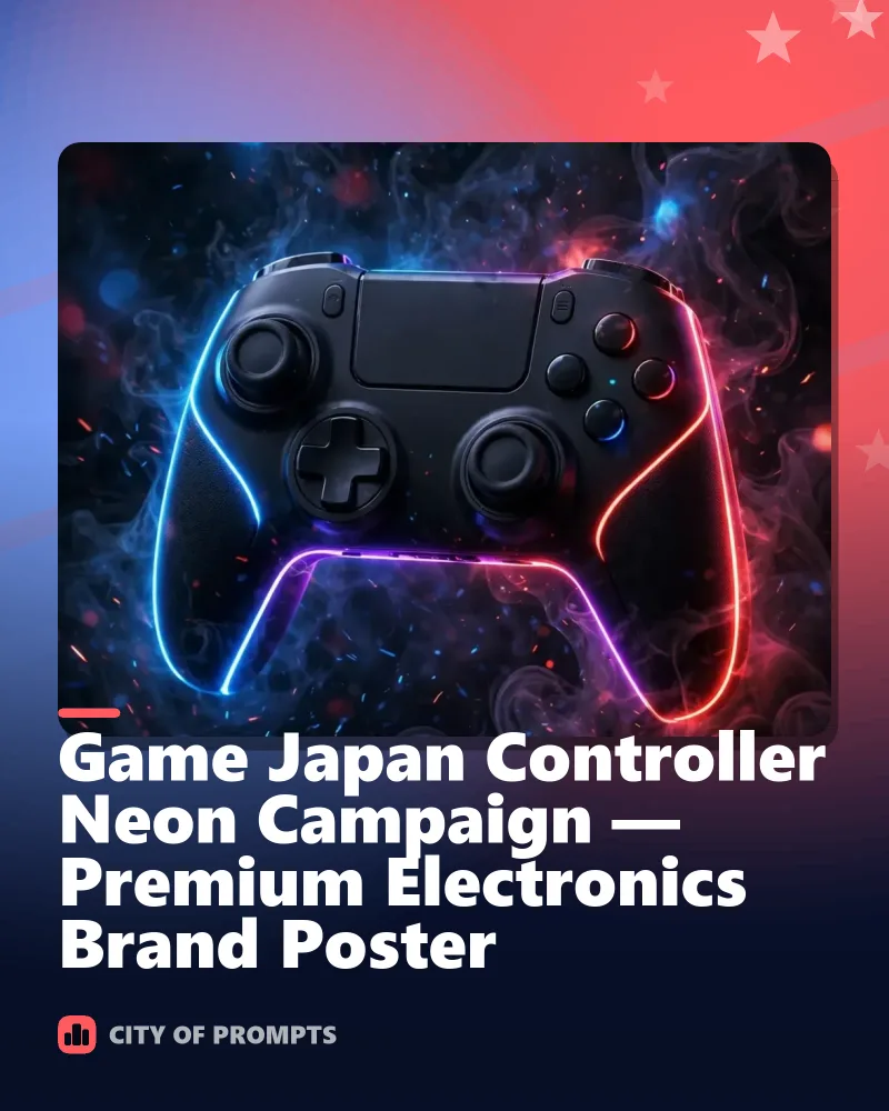 Cover image for Game Japan Controller Neon Campaign — Premium Electronics Brand Poster