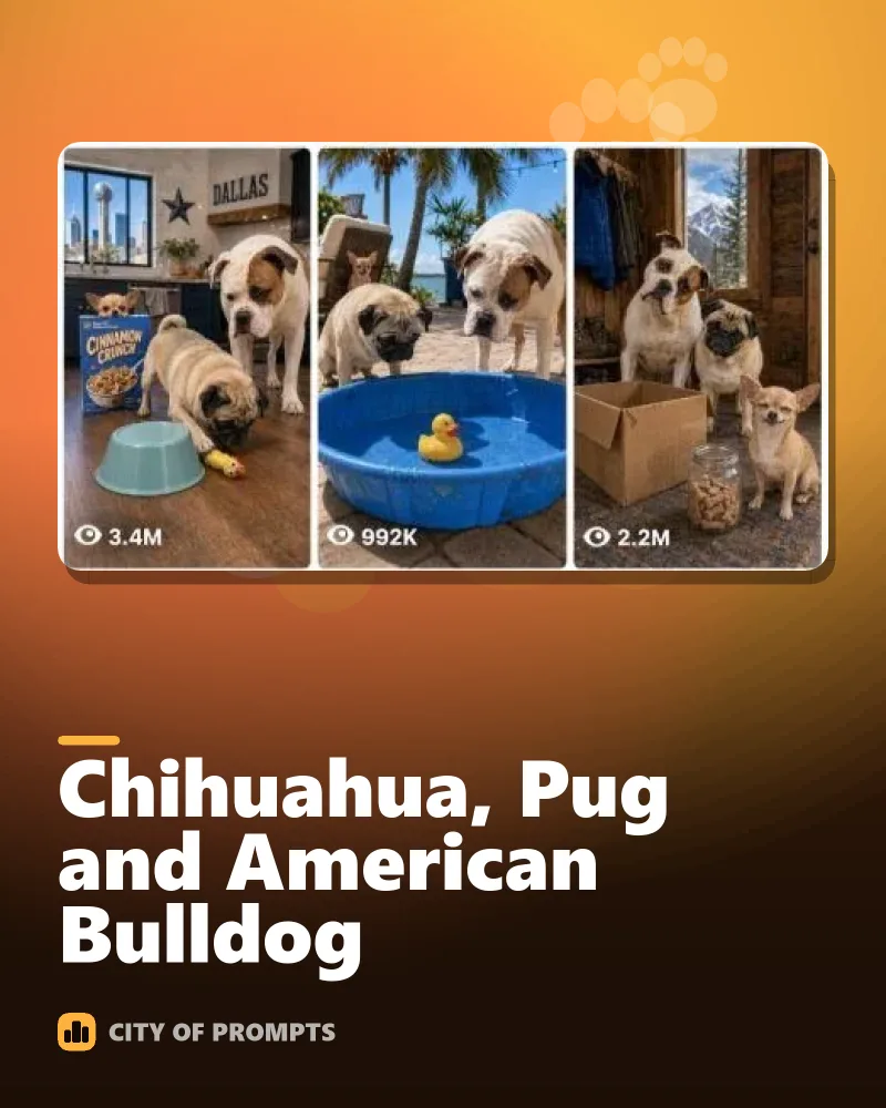 Cover image for Chihuahua, Pug and American Bulldog