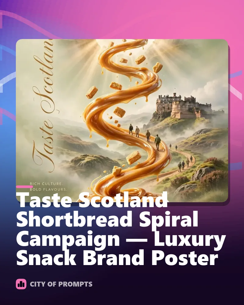 Cover image for Taste Scotland Shortbread Spiral Campaign — Luxury Snack Brand Poster