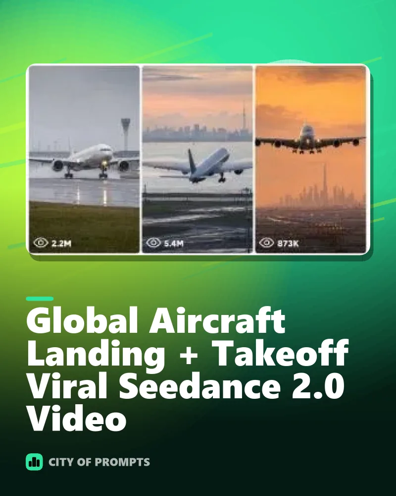 Cover image for Global Aircraft Landing + Takeoff Viral Seedance 2.0 Video