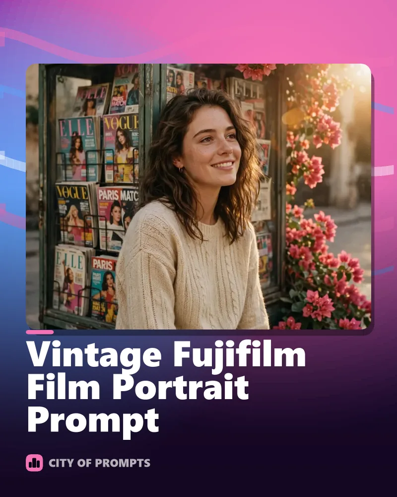 Cover image for Vintage Fujifilm Film Portrait Prompt