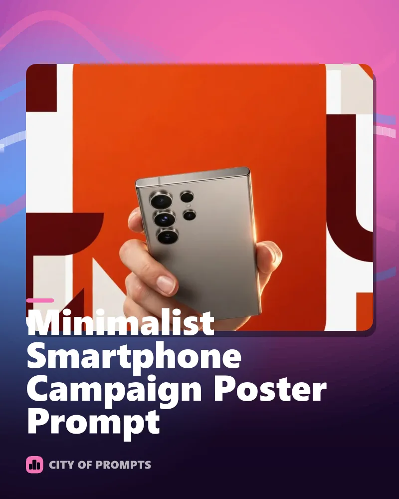 Cover image for Minimalist Smartphone Campaign Poster Prompt