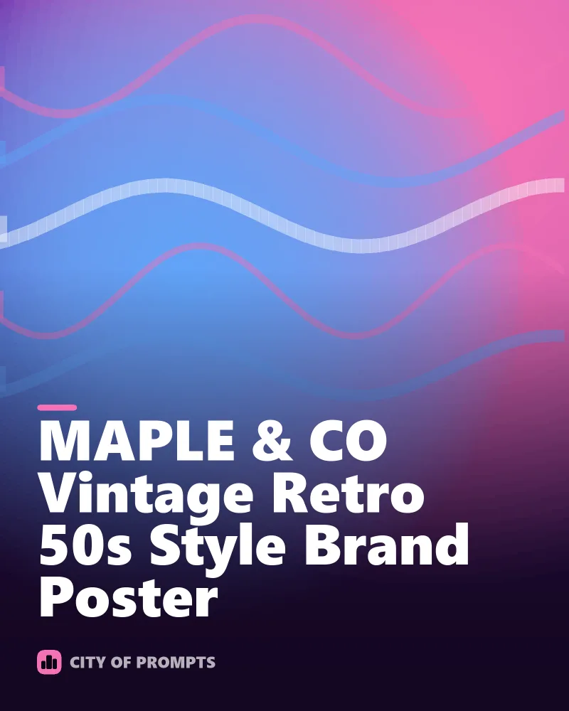 Cover image for MAPLE & CO Vintage Retro 50s Style Brand Poster