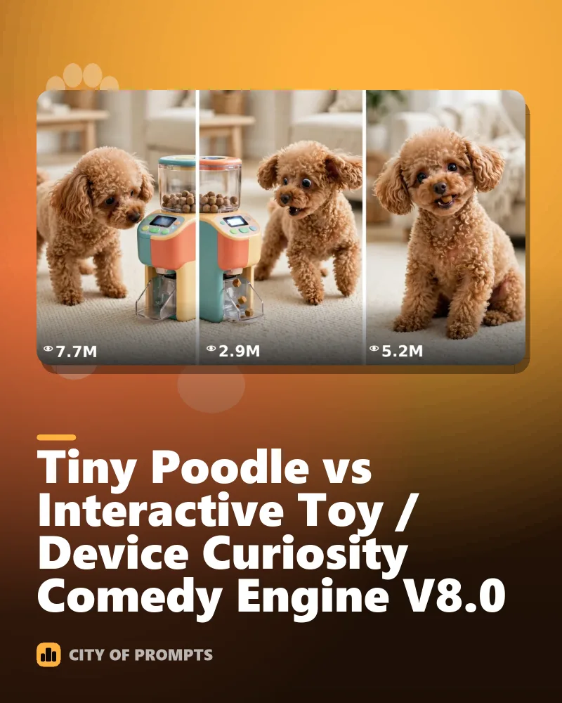 Cover image for Tiny Poodle vs Interactive Toy / Device Curiosity Comedy Engine V8.0