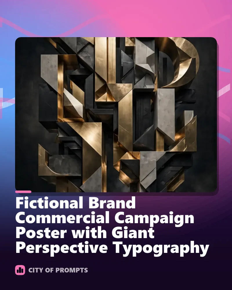 Cover image for Fictional Brand Commercial Campaign Poster with Giant Perspective Typography