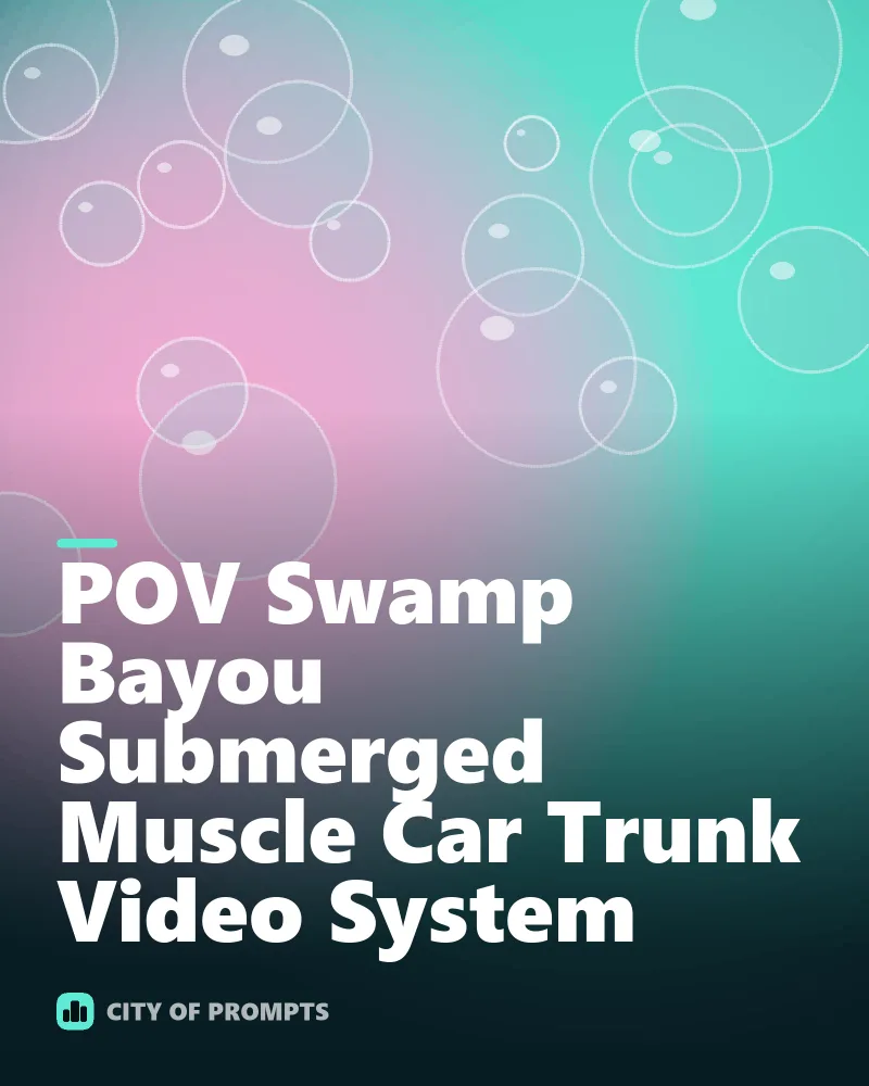 Cover image for POV Swamp Bayou Submerged Muscle Car Trunk Video System