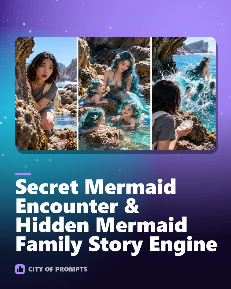 Cover image for Secret Mermaid Encounter & Hidden Mermaid Family Story Engine
