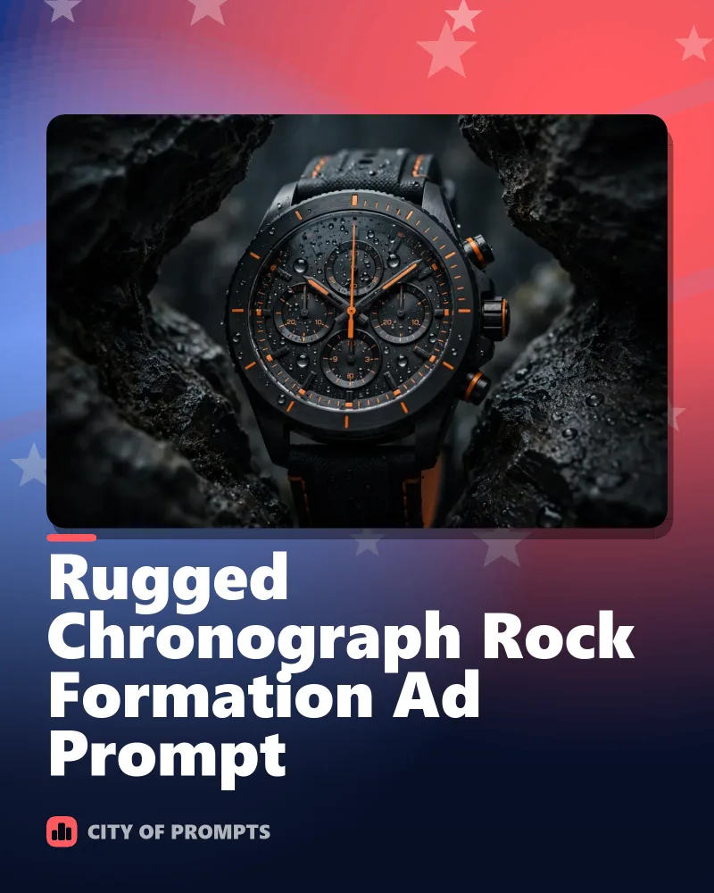Cover image for Rugged Chronograph Rock Formation Ad Prompt