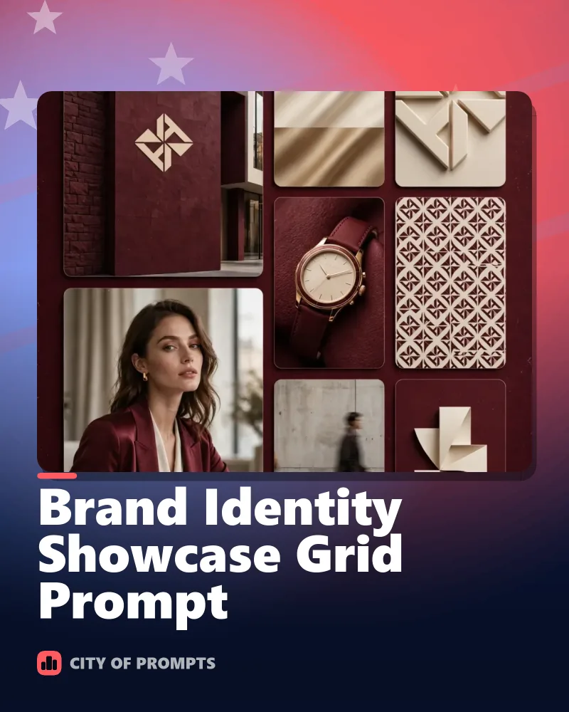 Cover image for Brand Identity Showcase Grid Prompt