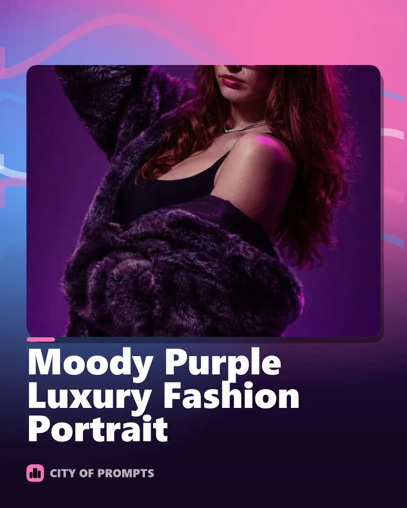 Cover image for Moody Purple Luxury Fashion Portrait