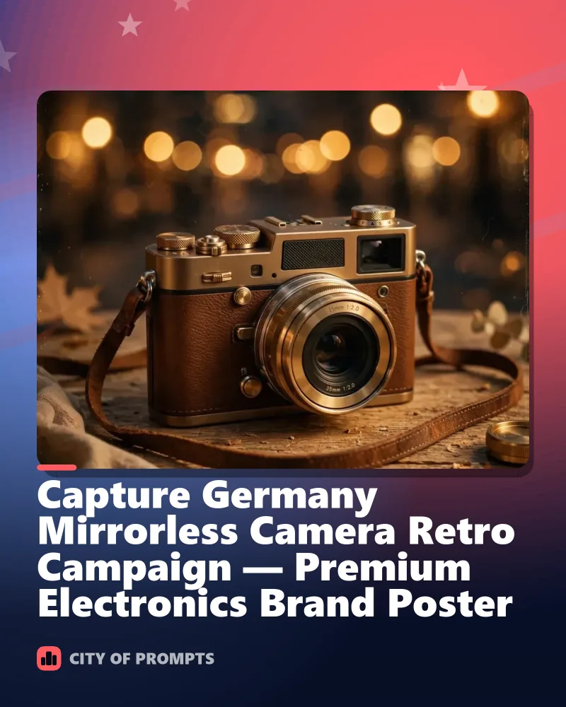 Cover image for Capture Germany Mirrorless Camera Retro Campaign — Premium Electronics Brand Poster