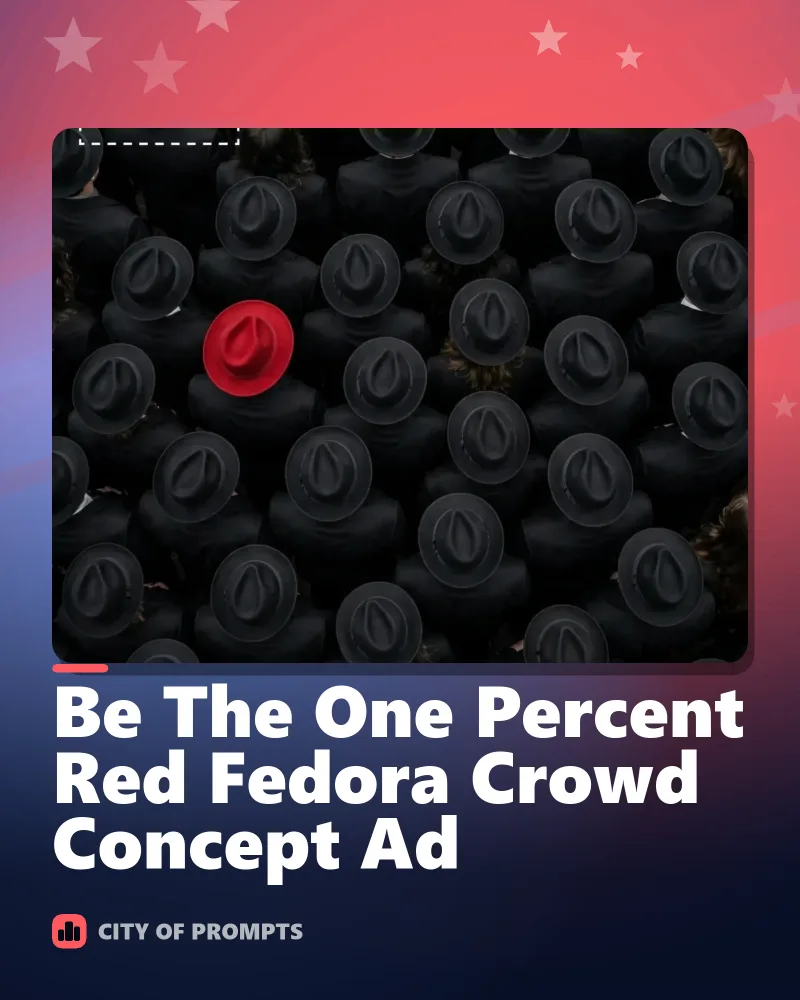 Cover image for Be The One Percent Red Fedora Crowd Concept Ad