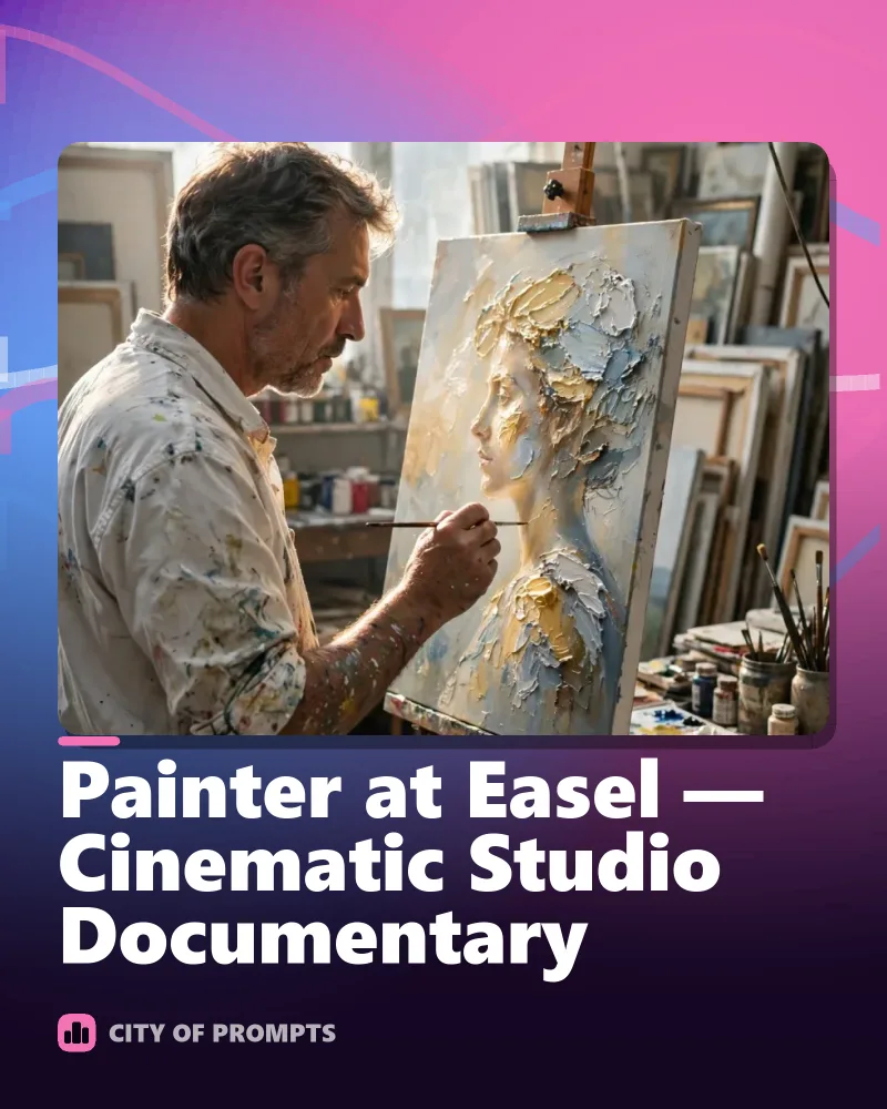 Cover image for Painter at Easel — Cinematic Studio Documentary