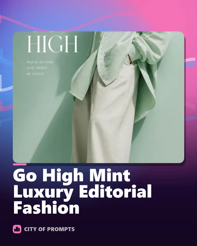 Cover image for Go High Mint Luxury Editorial Fashion