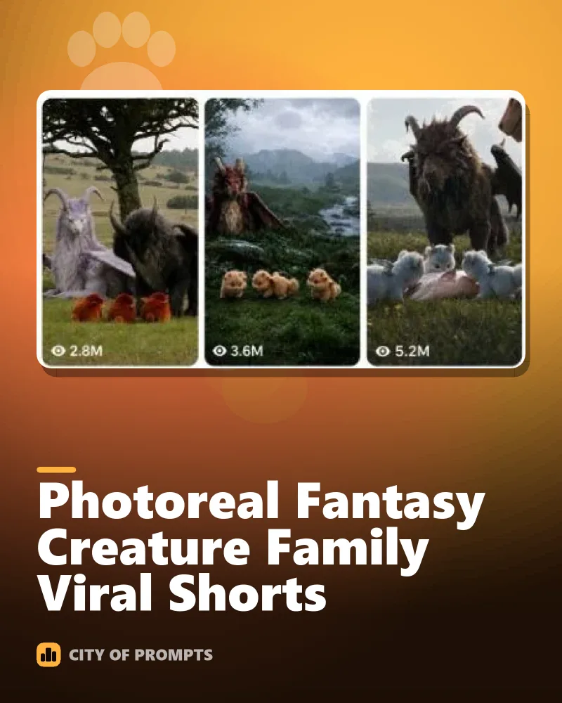 Cover image for Photoreal Fantasy Creature Family Viral Shorts