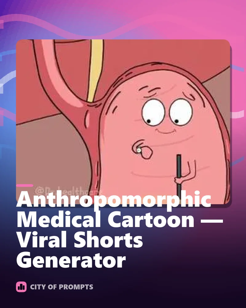 Cover image for Anthropomorphic Medical Cartoon — Viral Shorts Generator