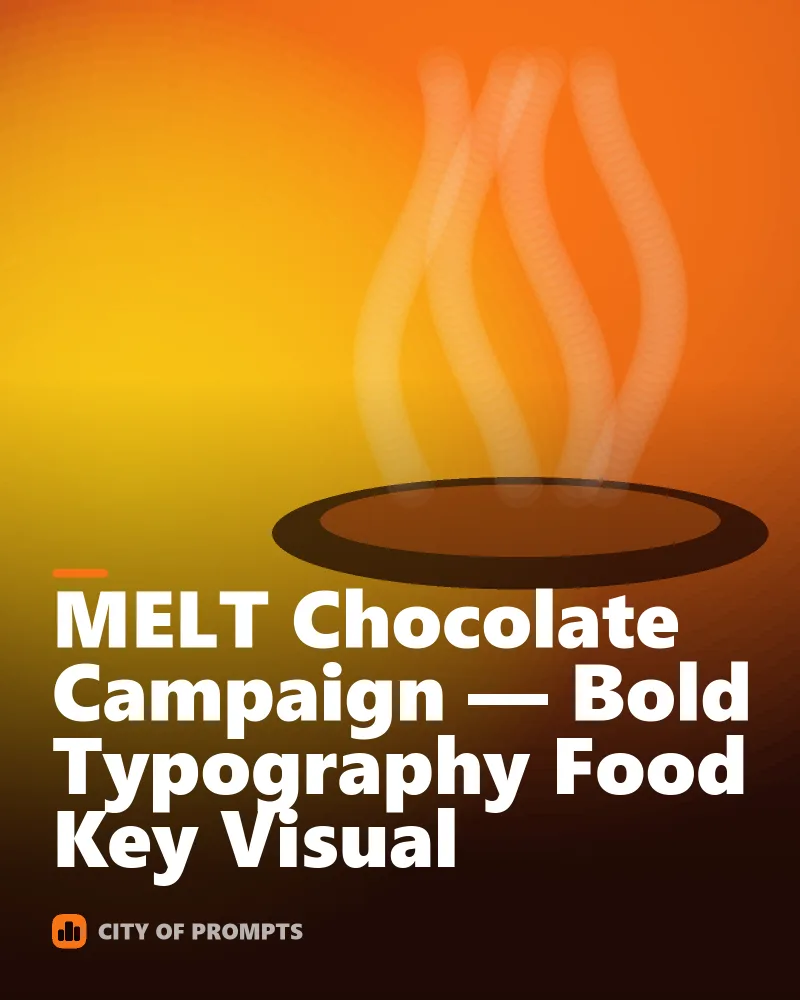 Cover image for MELT Chocolate Campaign — Bold Typography Food Key Visual