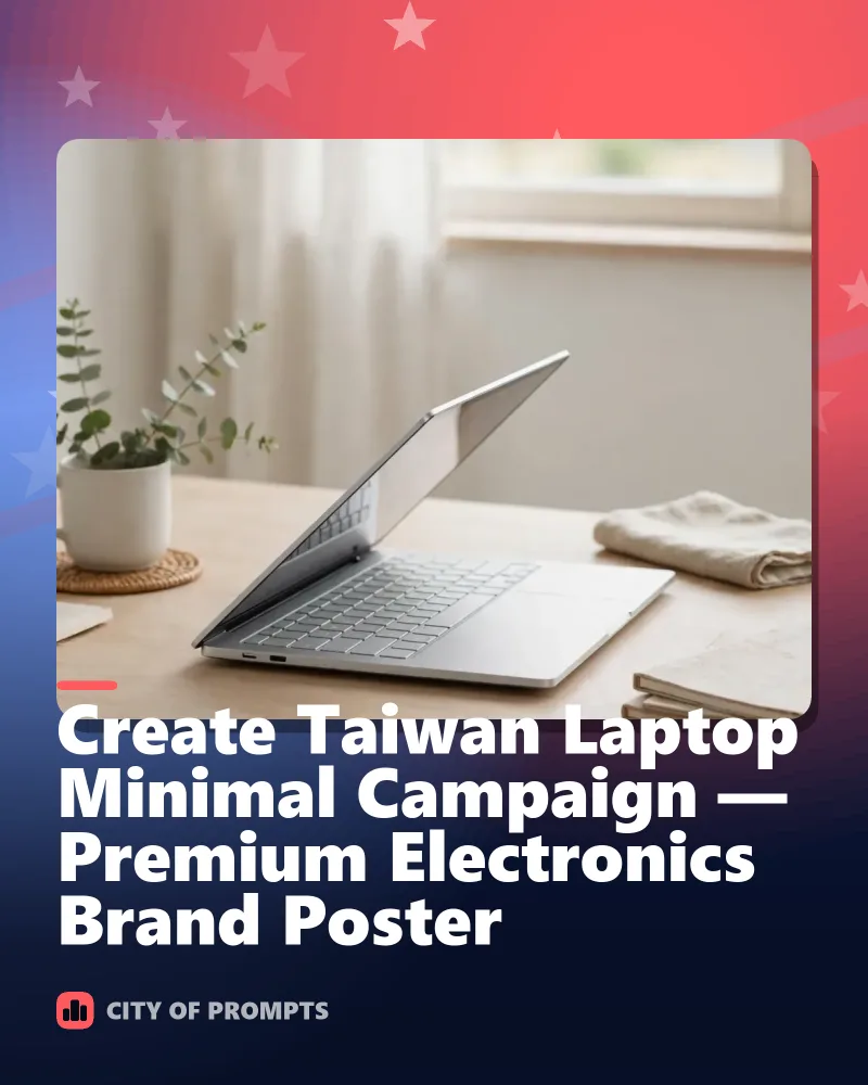 Cover image for Create Taiwan Laptop Minimal Campaign — Premium Electronics Brand Poster