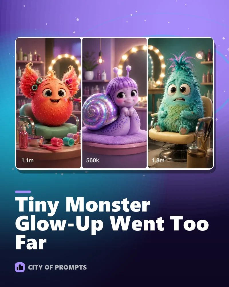 Cover image for Tiny Monster Glow-Up Went Too Far 😭✨