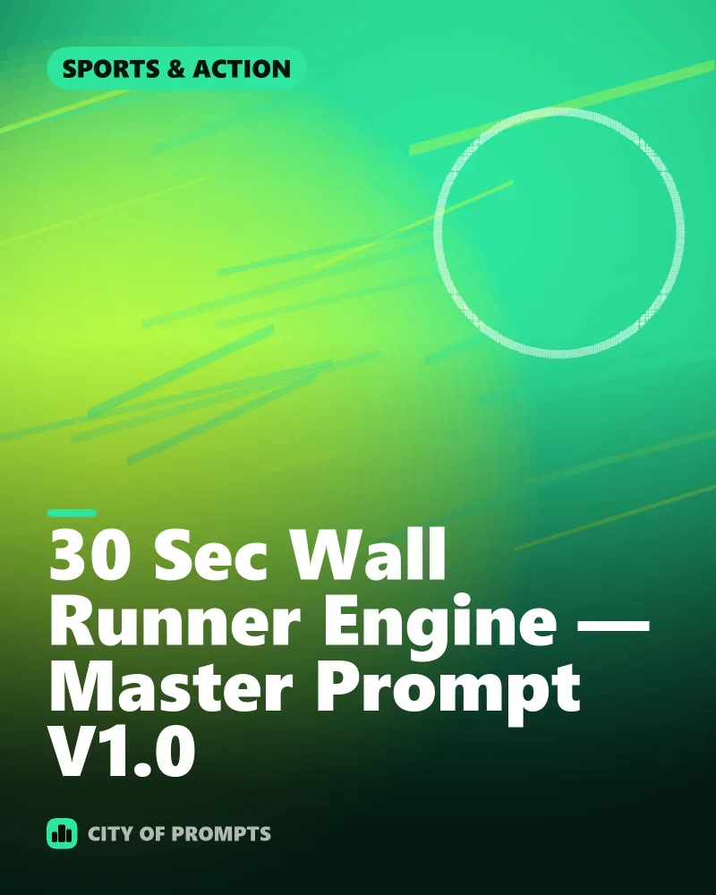 Cover image for 30 Sec Wall Runner Engine — Master Prompt V1.0