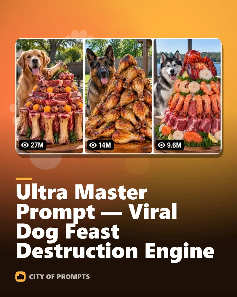Cover image for Ultra Master Prompt — Viral Dog Feast Destruction Engine