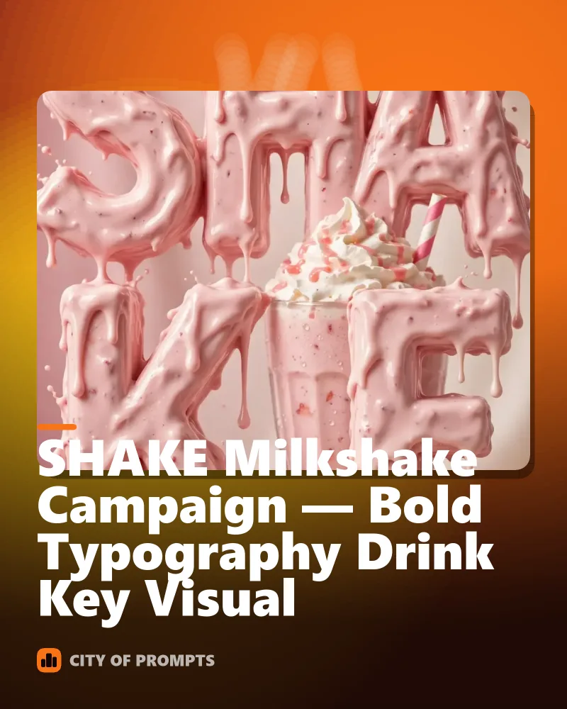 Cover image for SHAKE Milkshake Campaign — Bold Typography Drink Key Visual