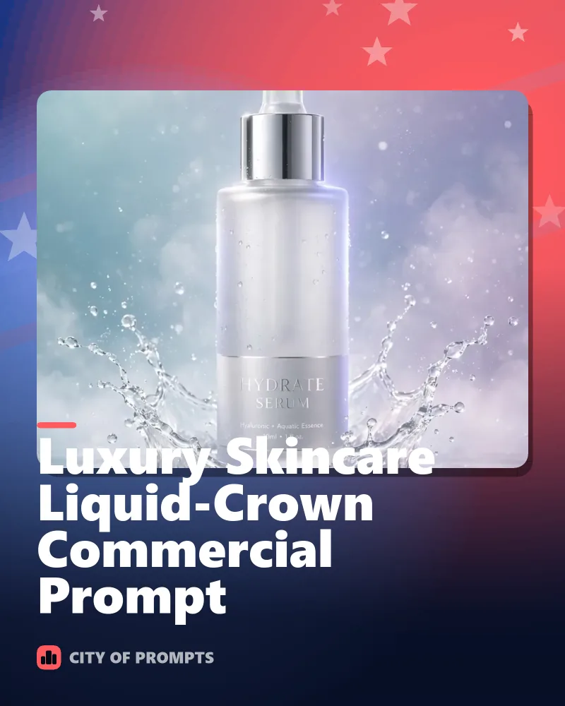 Cover image for Luxury Skincare Liquid-Crown Commercial Prompt