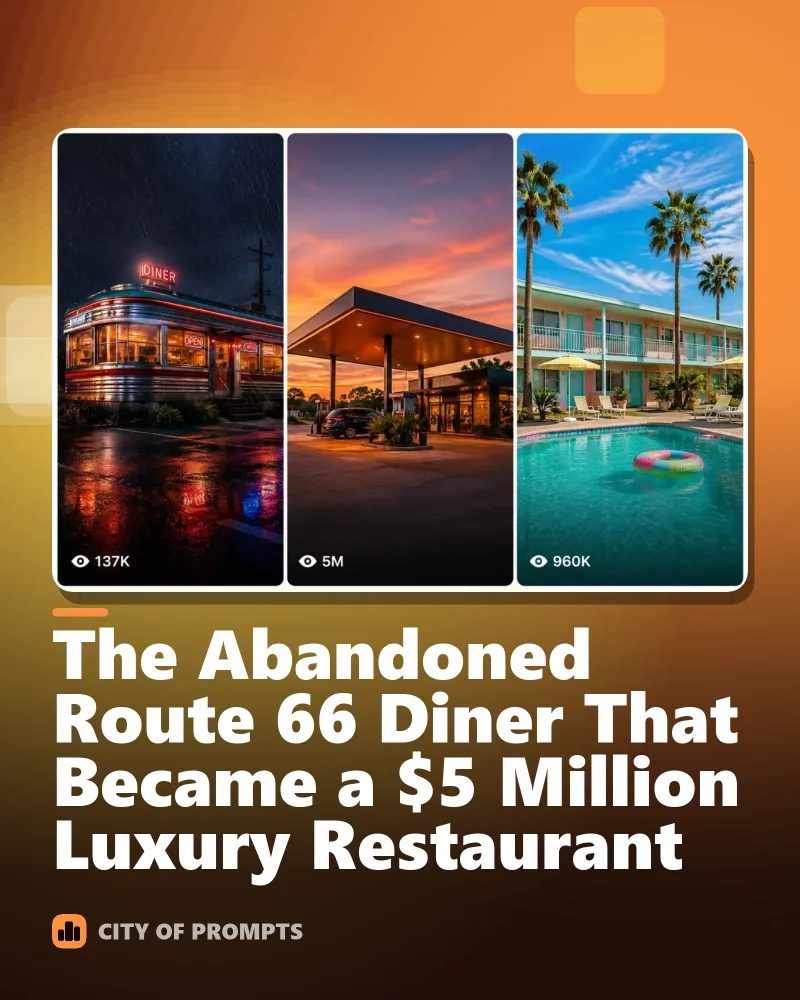 Cover image for The Abandoned Route 66 Diner That Became a $5 Million Luxury Restaurant