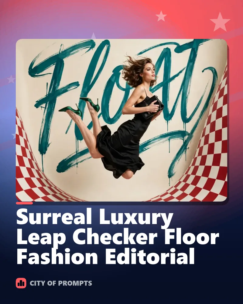 Cover image for Surreal Luxury Leap Checker Floor Fashion Editorial
