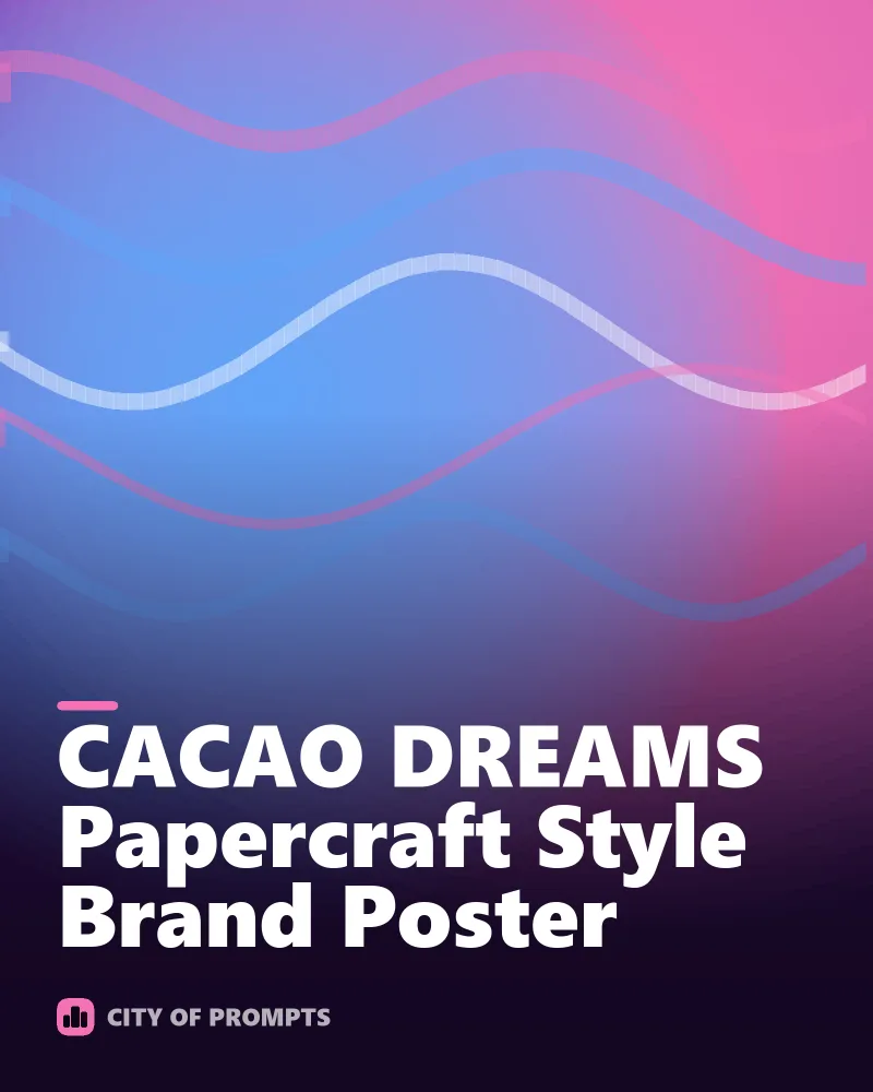 Cover image for CACAO DREAMS Papercraft Style Brand Poster