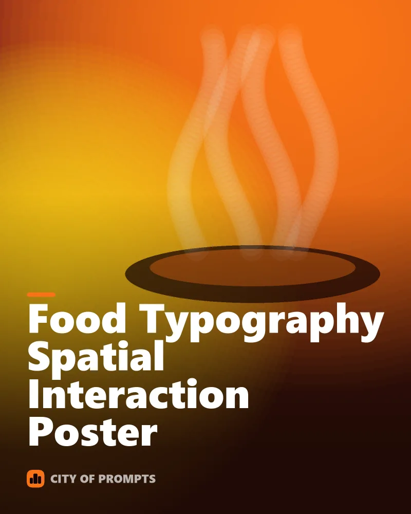 Cover image for Food Typography Spatial Interaction Poster