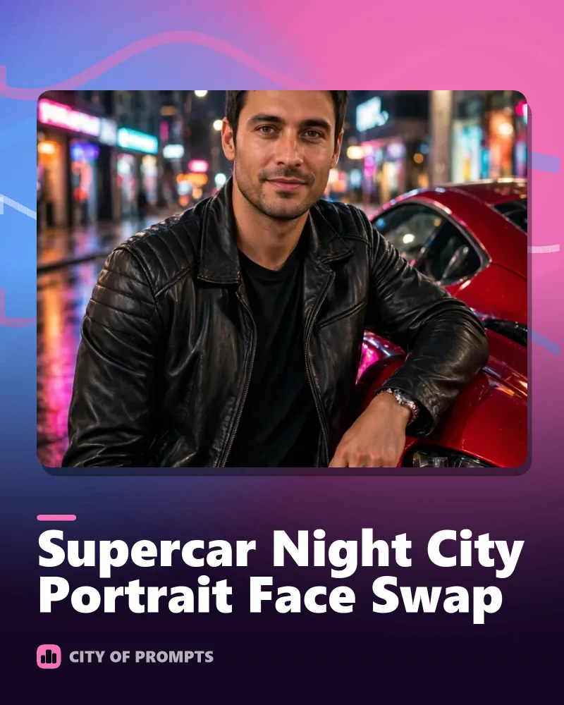 Cover image for Supercar Night City Portrait Face Swap