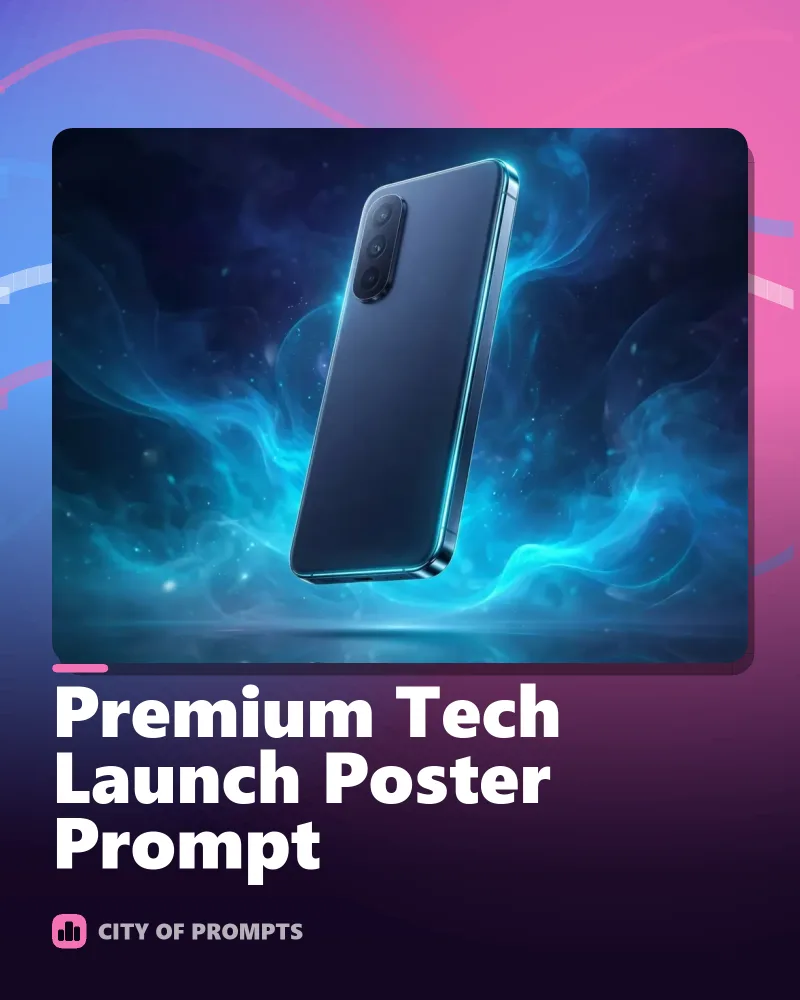 Cover image for Premium Tech Launch Poster Prompt