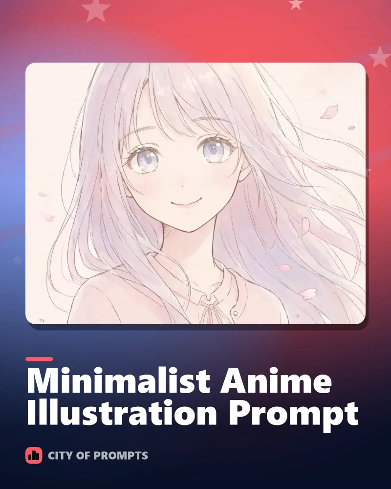 Cover image for Minimalist Anime Illustration Prompt