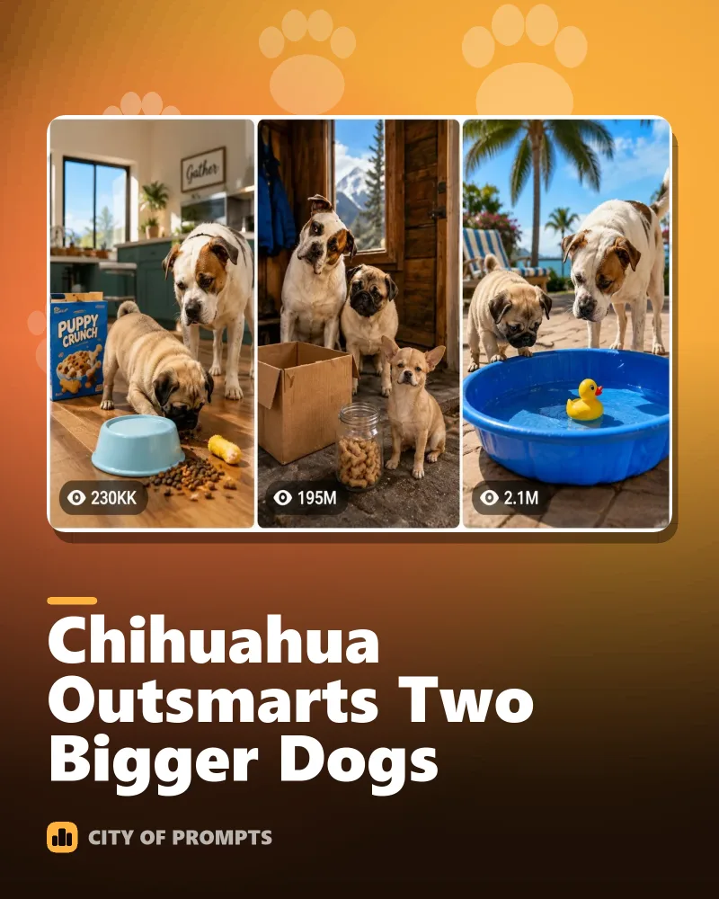 Cover image for Chihuahua Outsmarts Two Bigger Dogs