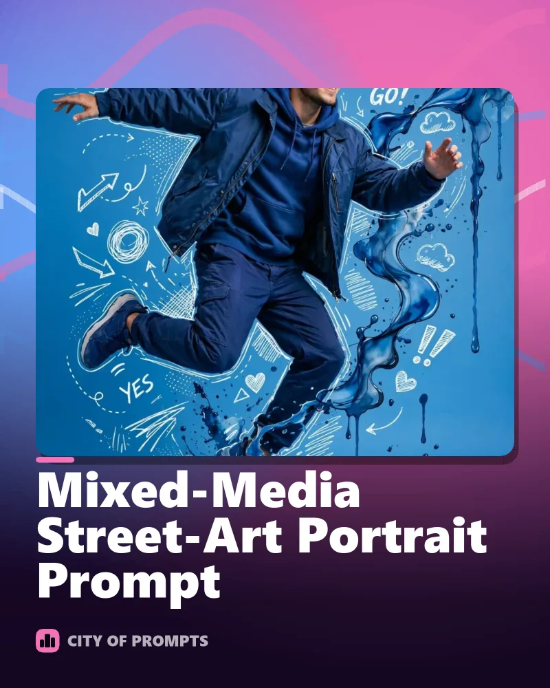 Cover image for Mixed-Media Street-Art Portrait Prompt