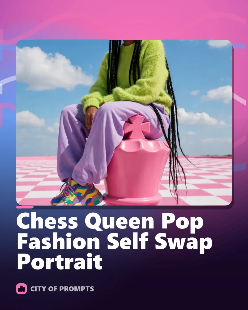 Cover image for Chess Queen Pop Fashion Self Swap Portrait