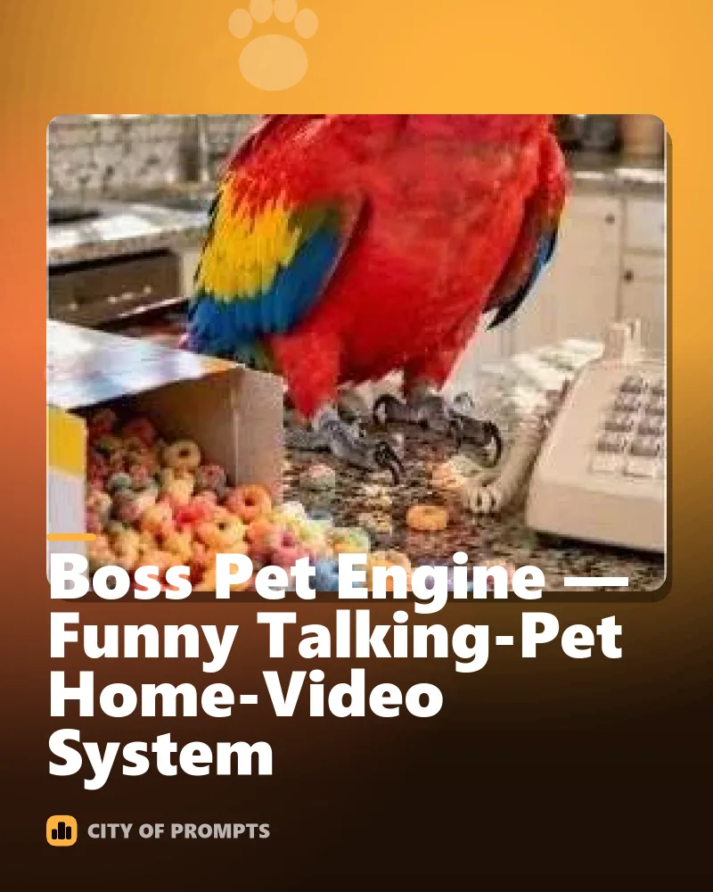 Cover image for Boss Pet Engine — Funny Talking-Pet Home-Video System