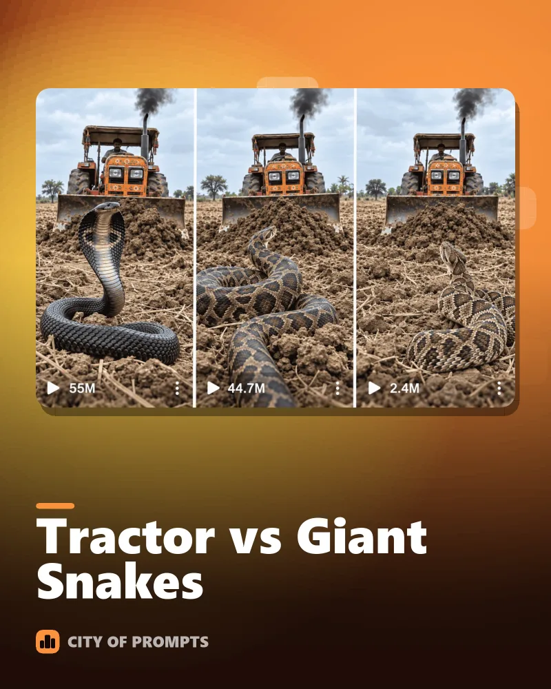 Cover image for Tractor vs Giant Snakes