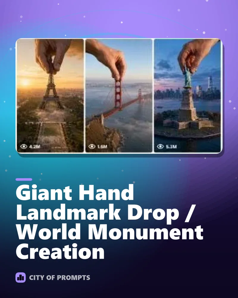 Cover image for Giant Hand Landmark Drop / World Monument Creation