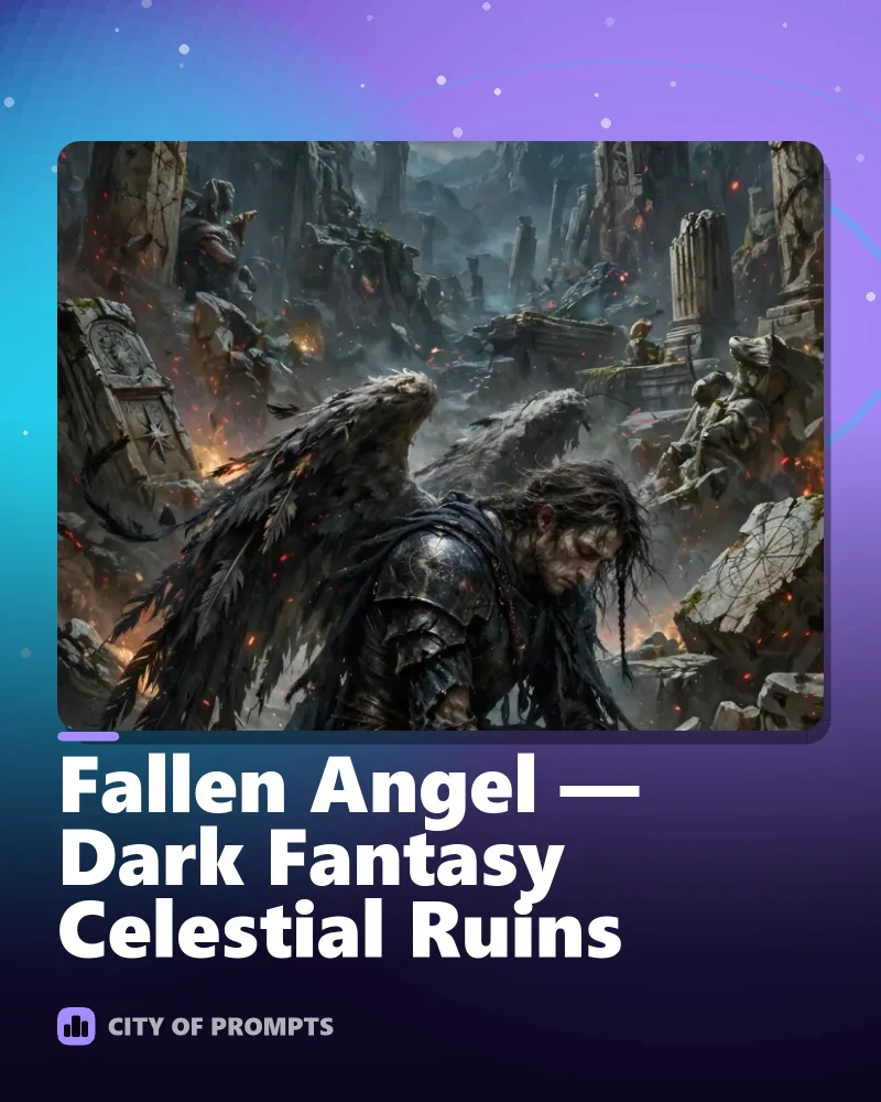 Cover image for Fallen Angel — Dark Fantasy Celestial Ruins