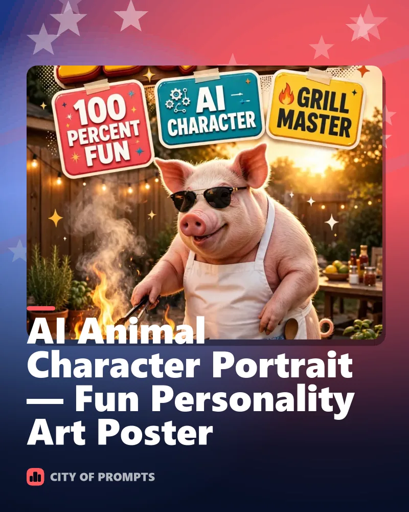 Cover image for AI Animal Character Portrait — Fun Personality Art Poster