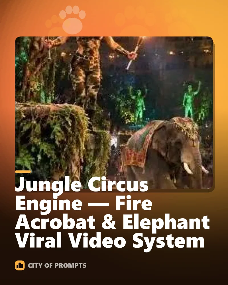 Cover image for Jungle Circus Engine — Fire Acrobat & Elephant Viral Video System