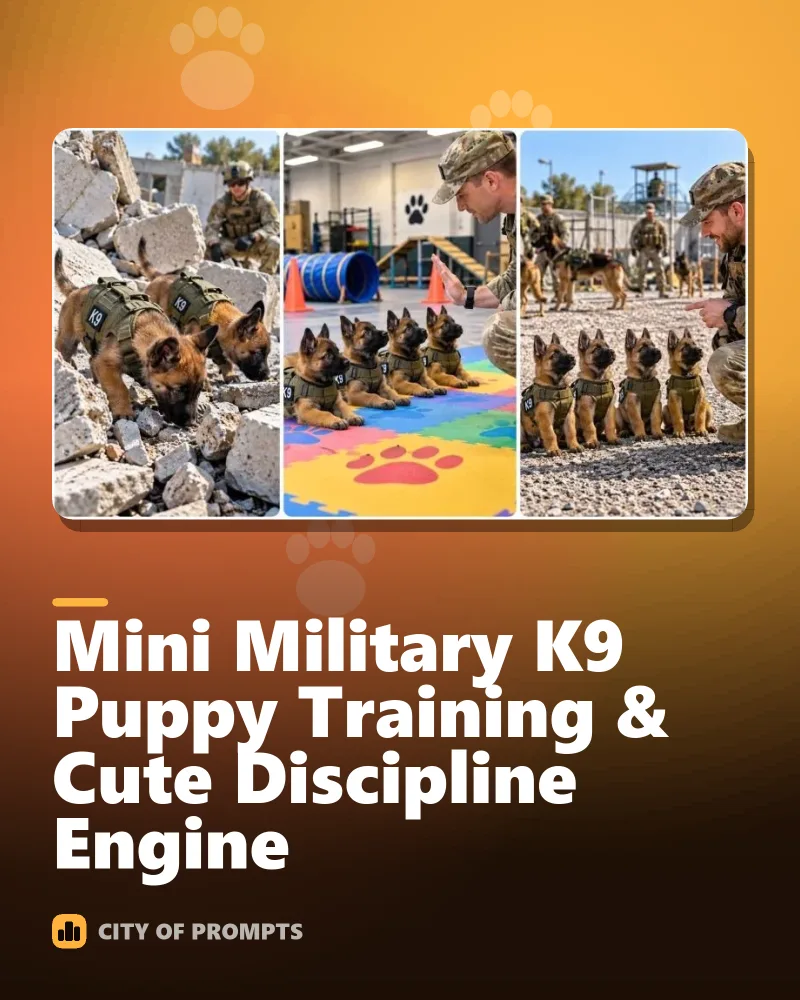 Cover image for Mini Military K9 Puppy Training & Cute Discipline Engine